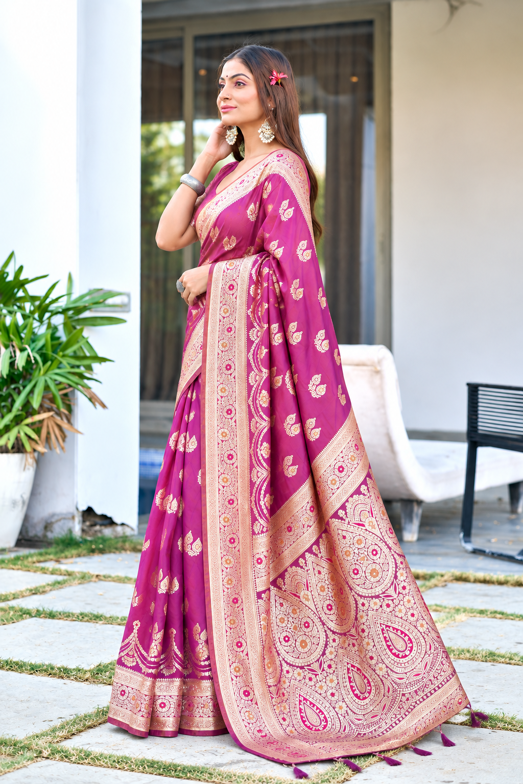 Ready to Wear Pathni Woven Pure Silk Saree