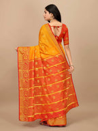 Ready To Wear Cotton Silk Woven Zari Jacquard Banarasi Traditional Saree