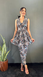 Printed V-Neck Co Ord Sets For Office Wear