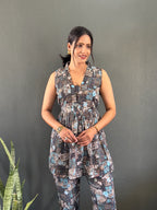 Printed V-Neck Co Ord Sets For Office Wear