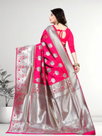 Pionex Banarasi Softy Copper Zari Weaving Brocade Saree