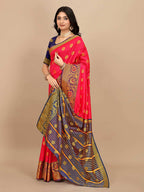 Ready To Wear Cotton Silk Woven Zari Jacquard Banarasi Traditional Saree