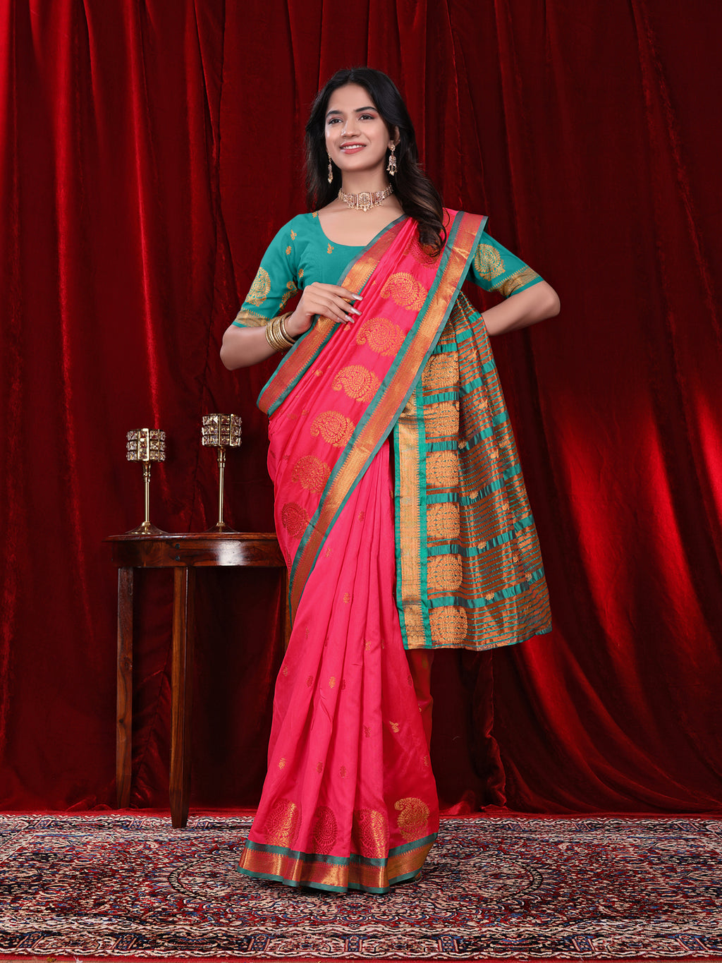 Ready to Wear Jacquard Pure Silk Saree