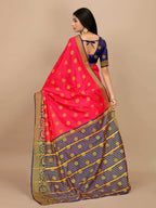 Ready To Wear Cotton Silk Woven Zari Jacquard Banarasi Traditional Saree