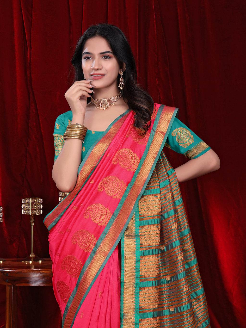 Ready to Wear Jacquard Pure Silk Saree