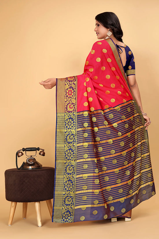 Pionex Woven Katan Kanjivaram Soft Lichi Silk Sarees