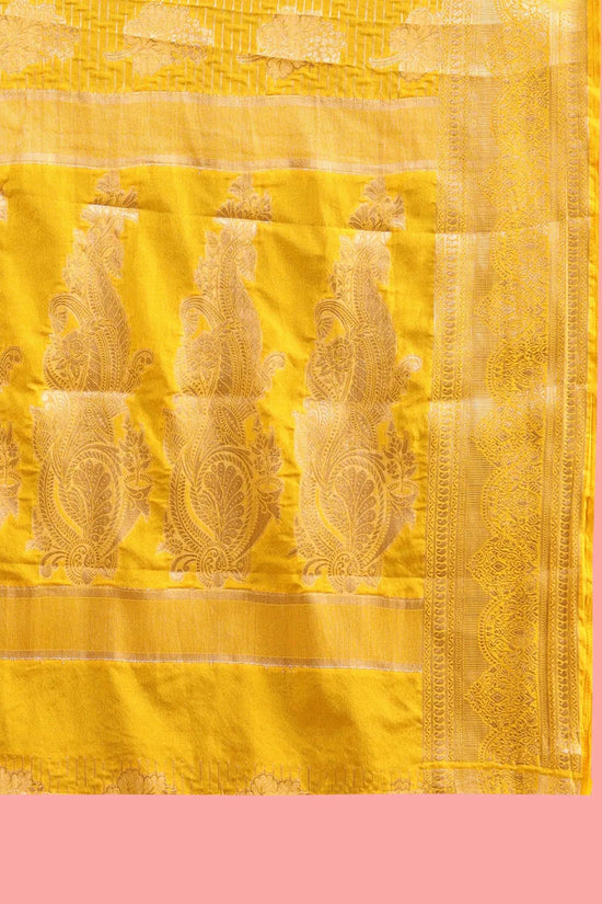 Banarasi Georgette Jacquard Saree With Embroidered Blouse