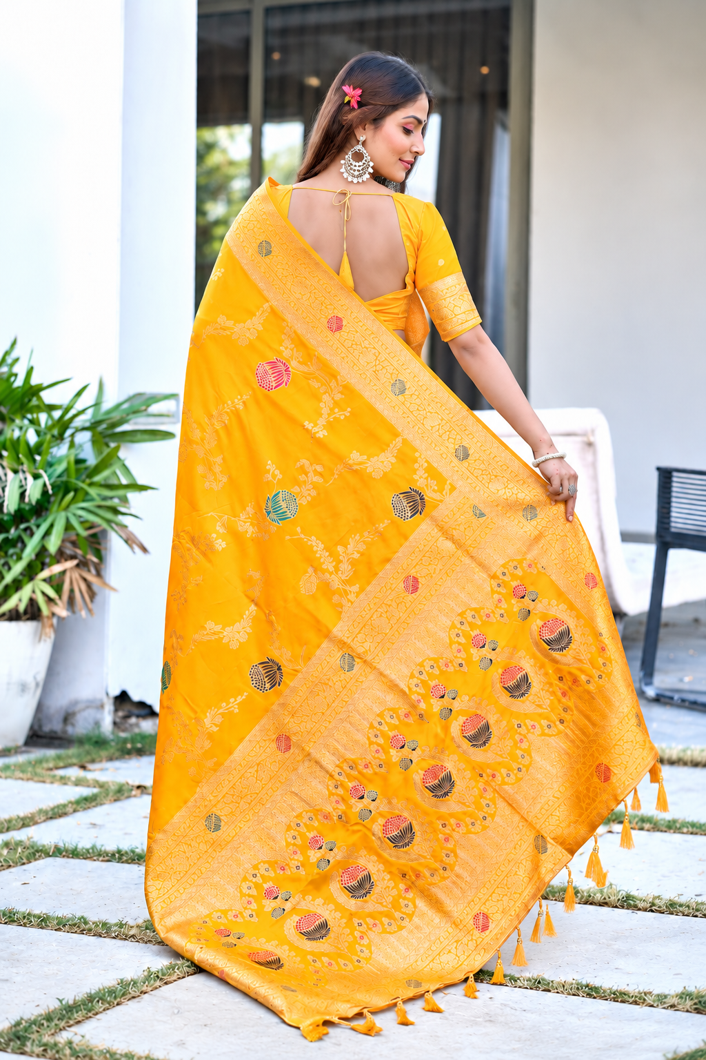 Ready to Wear Paithani Woven Pure Silk Saree