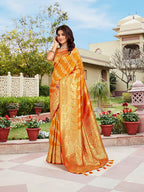Rama Woven Jacquard Kanjivaram Pure Silk Saree
