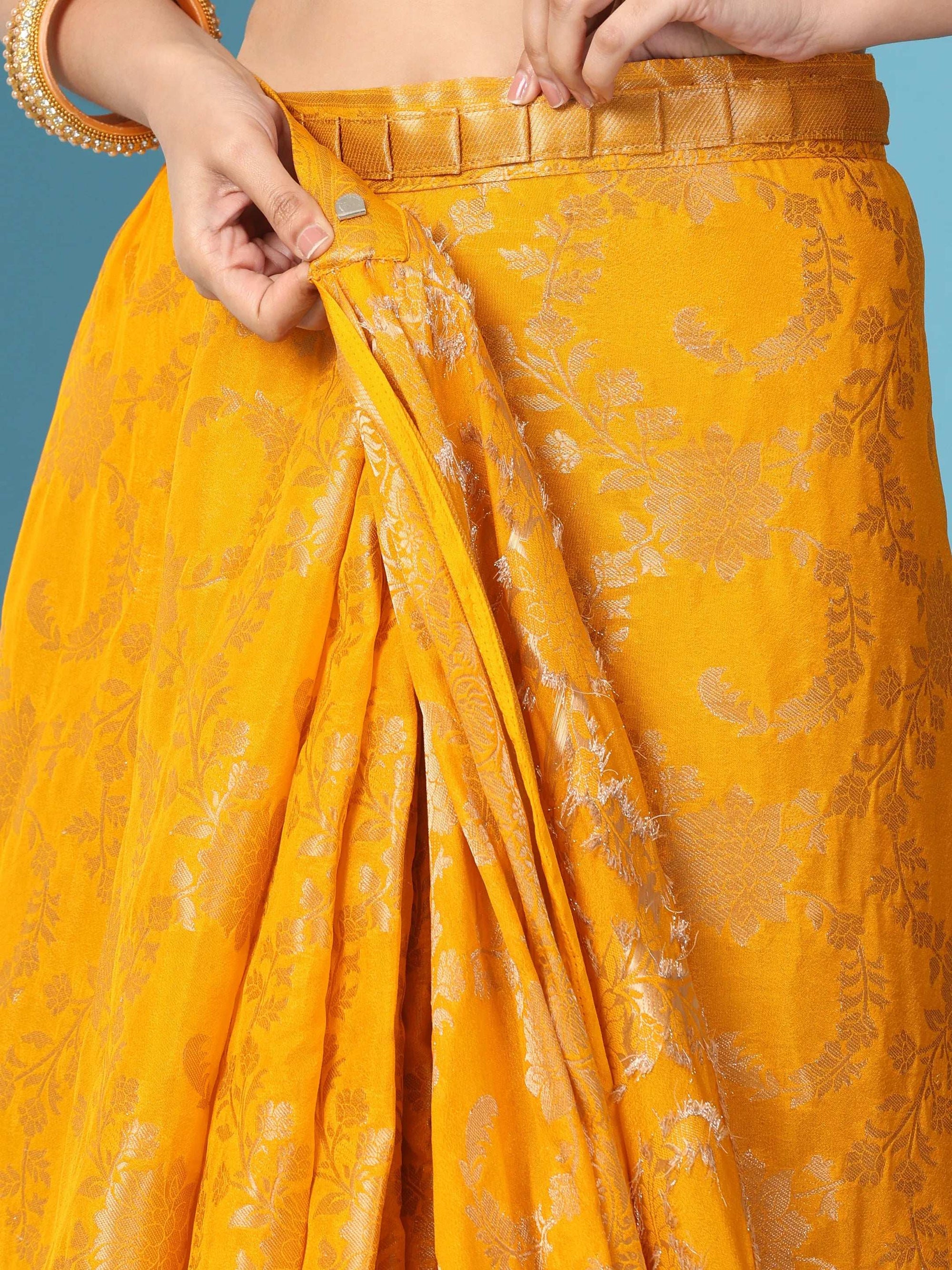 Ready to Wear Pure Banarasi Georgette Saree