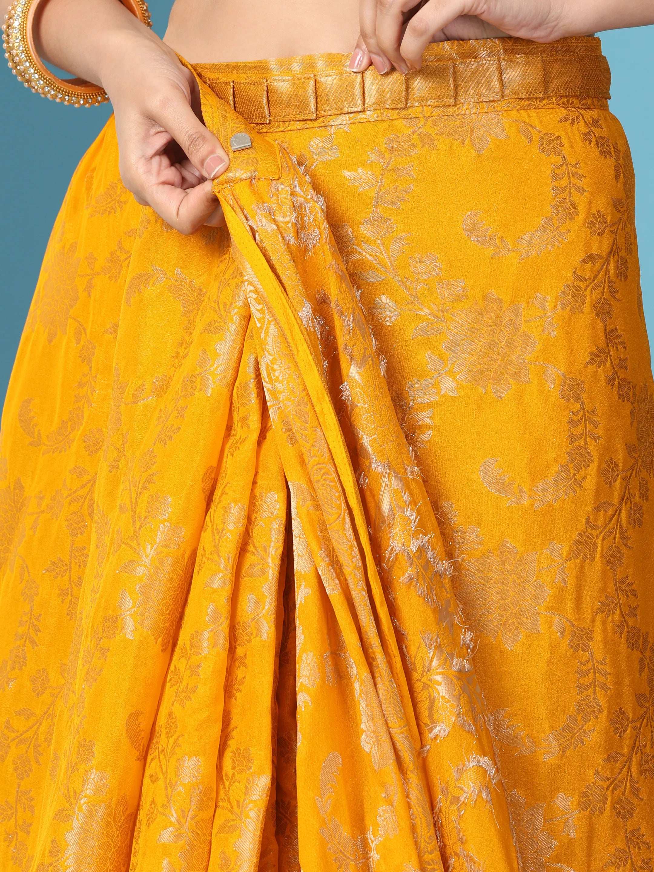 Ready to Wear Pure Banarasi Georgette Saree