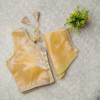 Readymade Jimmy Choo Fabric Embroidered Blouse with Front Hook & Back Tussels