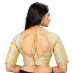 Vichitra Silk Embroidered Blouse