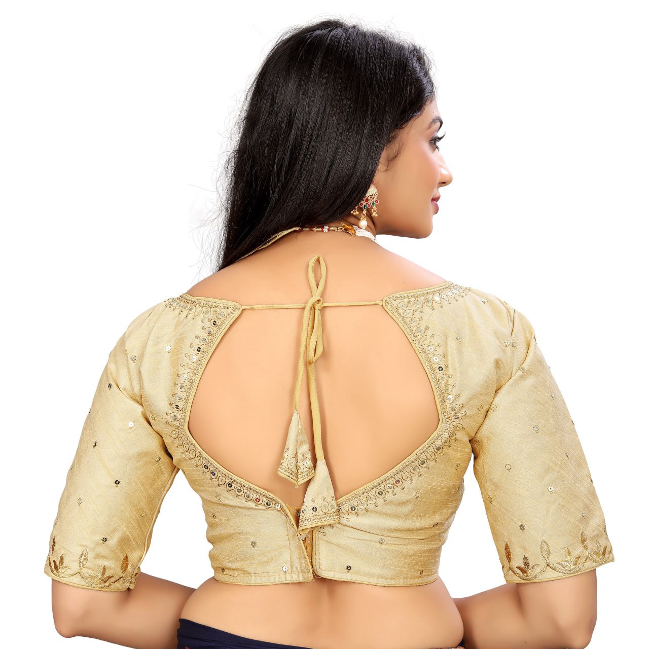 Vichitra Silk Embroidered Blouse