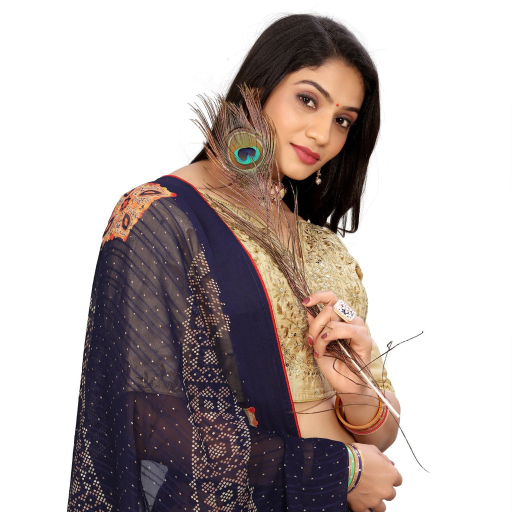 Vichitra Silk Embroidered Blouse