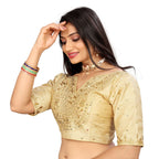 Vichitra Silk Embroidered Blouse