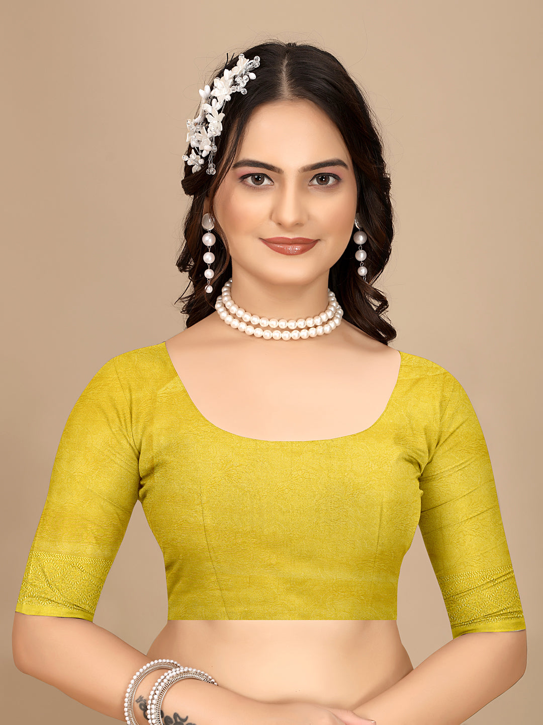 Moss Chiffon Digital Print Woven Border Saree