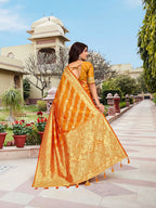 Rama Woven Jacquard Kanjivaram Pure Silk Saree