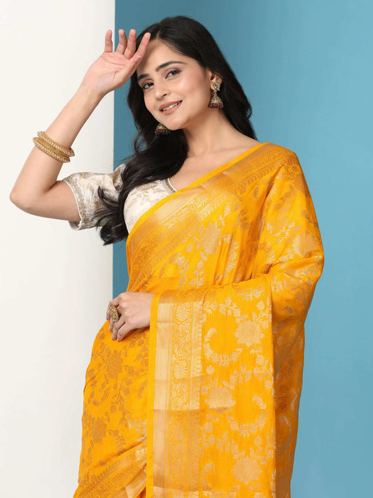 Ready to Wear Pure Banarasi Georgette Saree