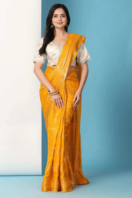 Ready to Wear Pure Banarasi Georgette Saree