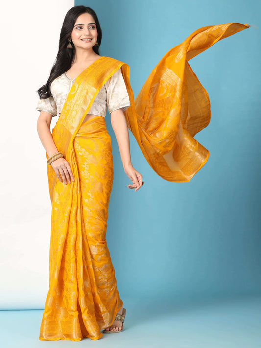 Ready to Wear Pure Banarasi Georgette Saree