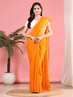 Ready To Wear Chiffon Zari Linen Saree