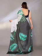 Abstract Print Crepe Silk Saree for Party Wear