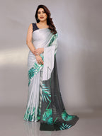 Abstract Print Crepe Silk Saree for Party Wear