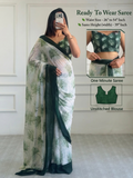 1-Mintue Ready To Wear Chiffon Printed Saree - Pionex Fab