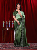 Chinon Shaded Saree with Siroski Diamond Work