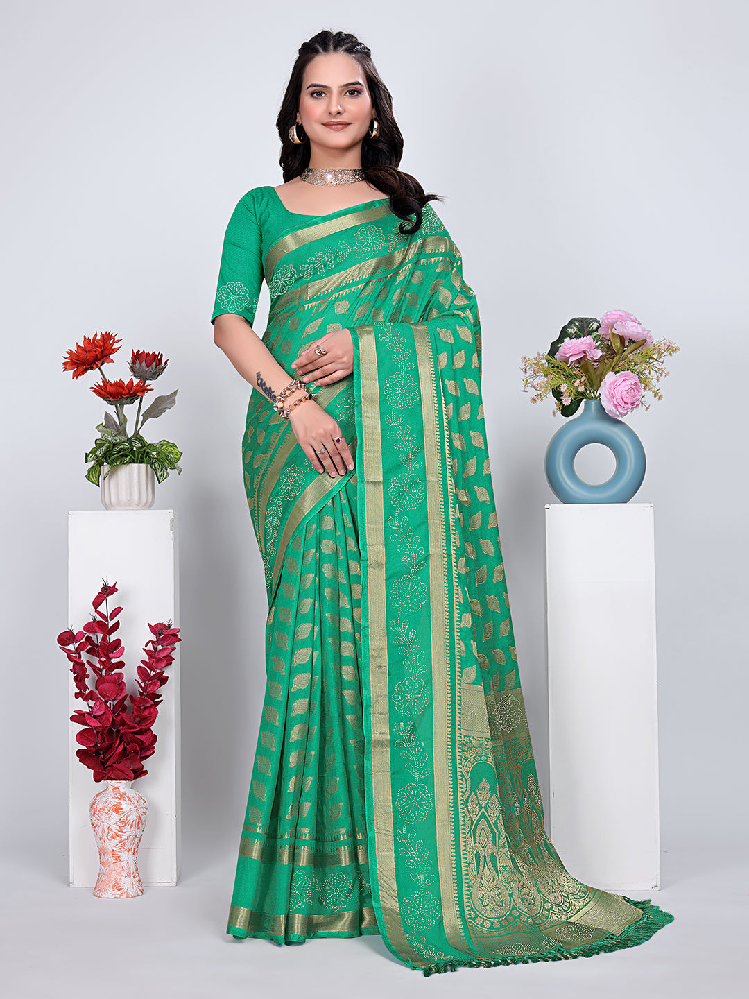 Banarasi Georgette Siroski Work Saree