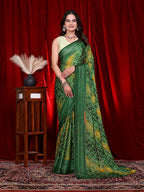 Heavy Chiffon Color Block Printed Ready-to-Wear Saree