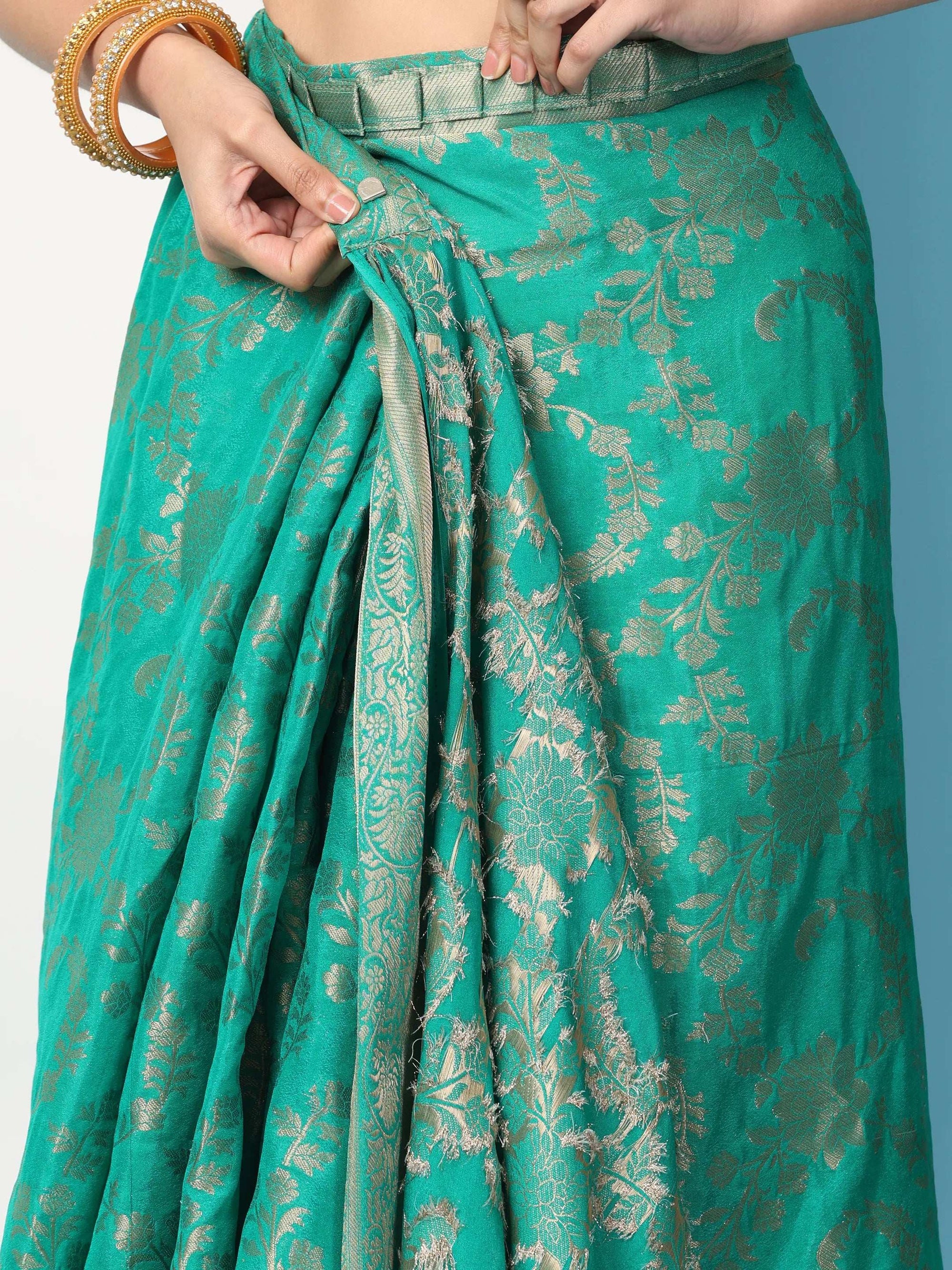 Ready to Wear Pure Banarasi Georgette Saree