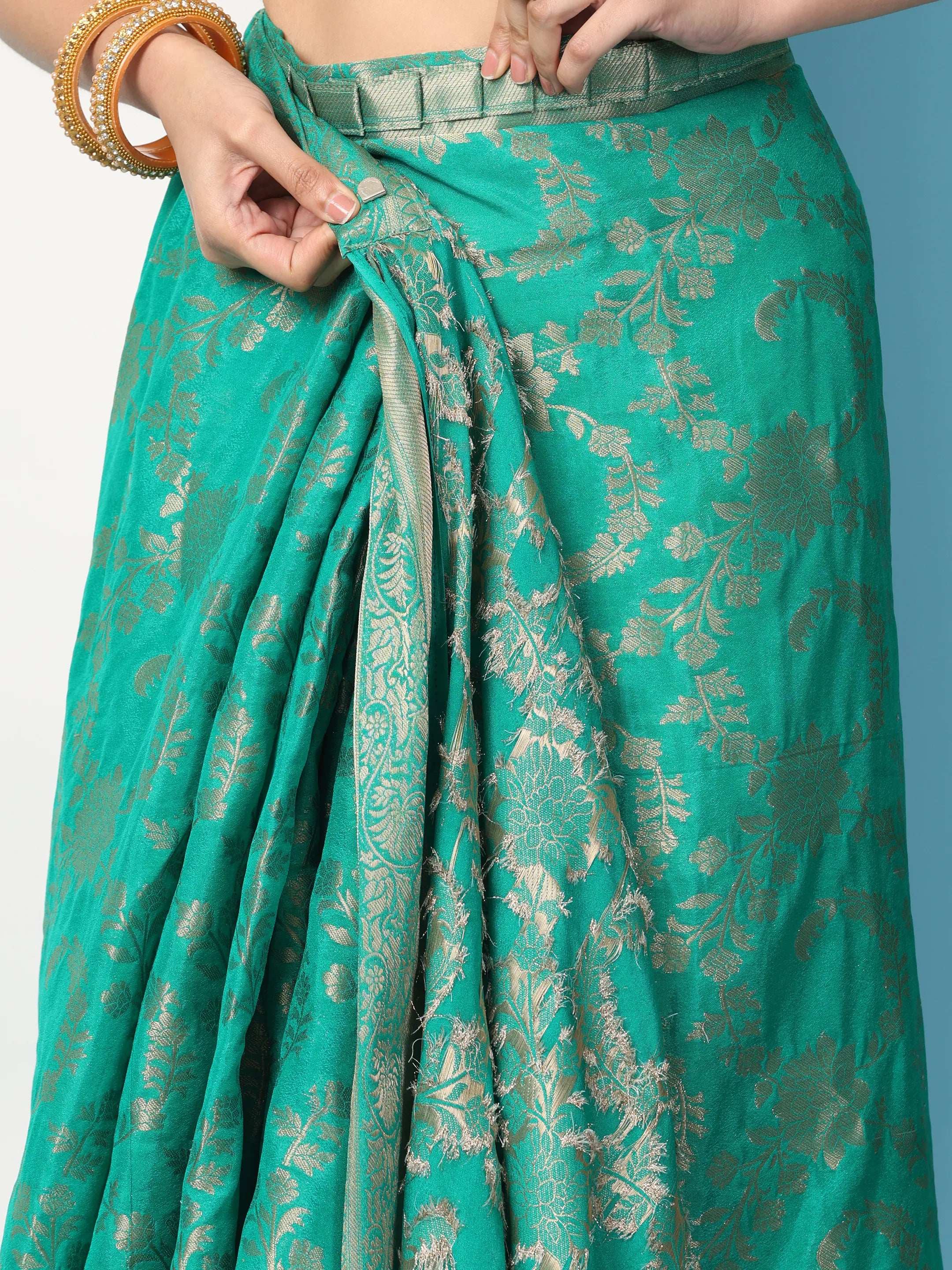 Ready to Wear Pure Banarasi Georgette Saree