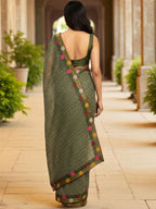 Cotton Silk Bandhani Printed Saree with Embroidery Work Border