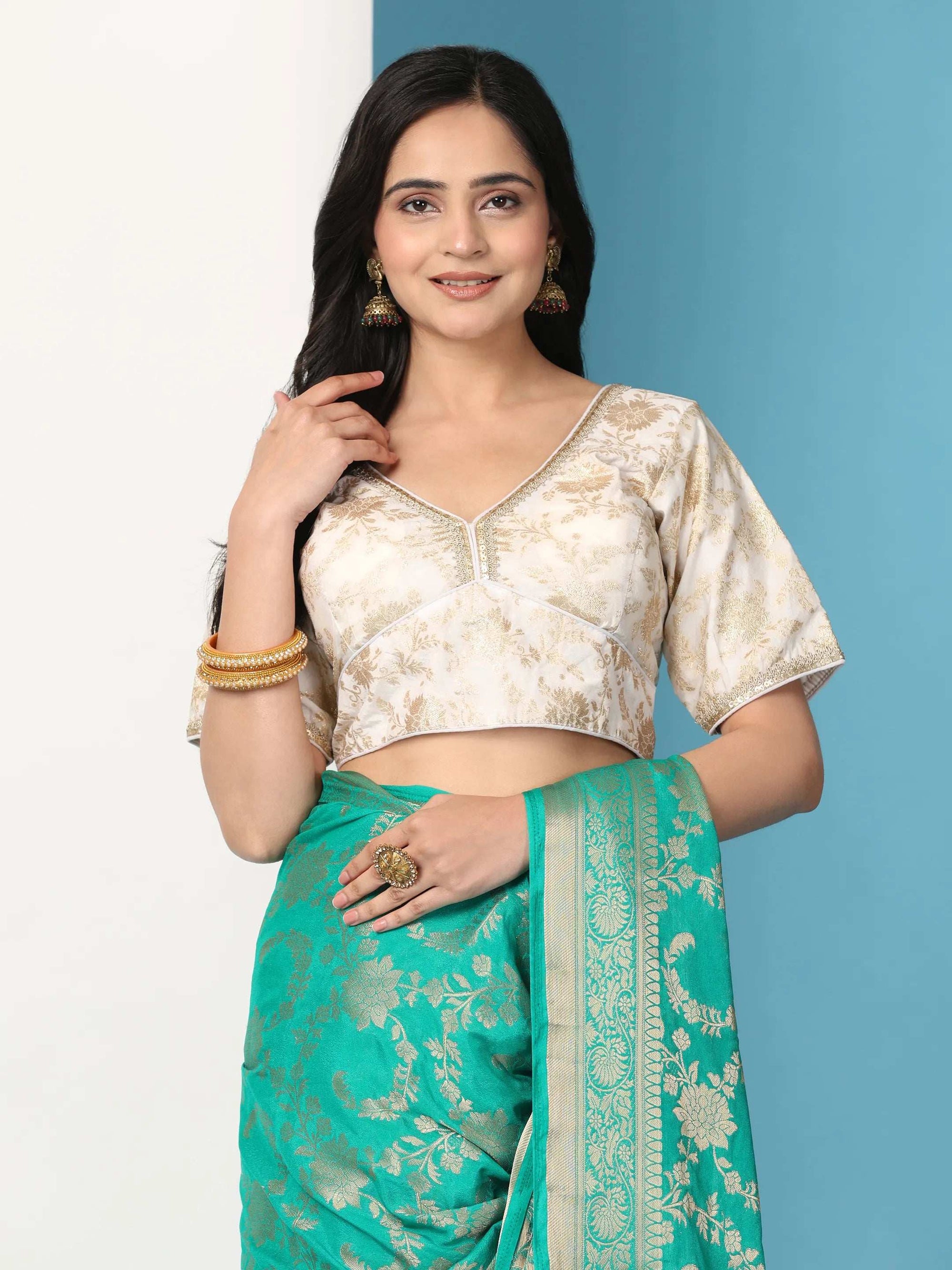 Ready to Wear Pure Banarasi Georgette Saree