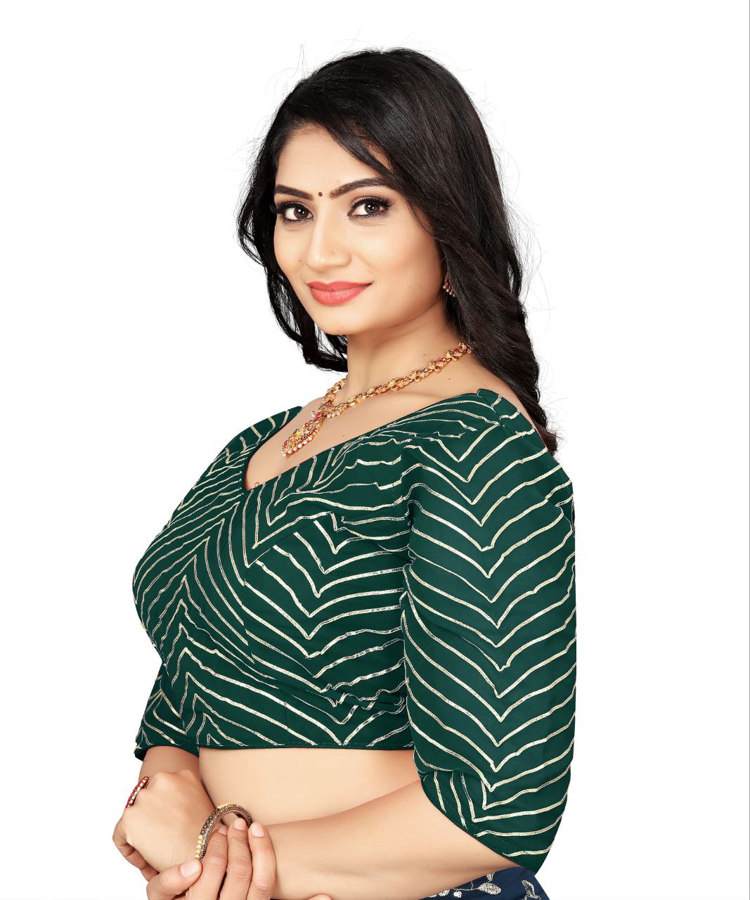 Georgette Padded Blouse with Full Embroidery Work