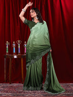 Chinon Shaded Saree with Siroski Diamond Work