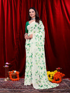Women's Ready-to-wear Floral Printed Georgette Saree