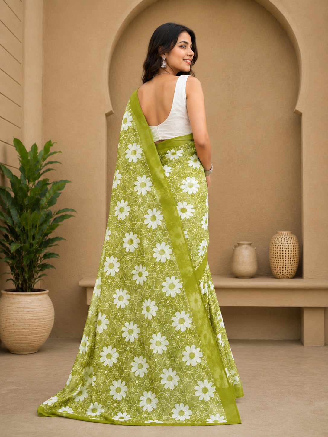 Ready to Wear Jaipuri Mul Cotton Printed Saree for Women