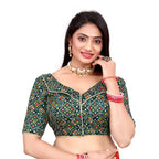 Cotton Soft Silk Bandhani Printed Blouse