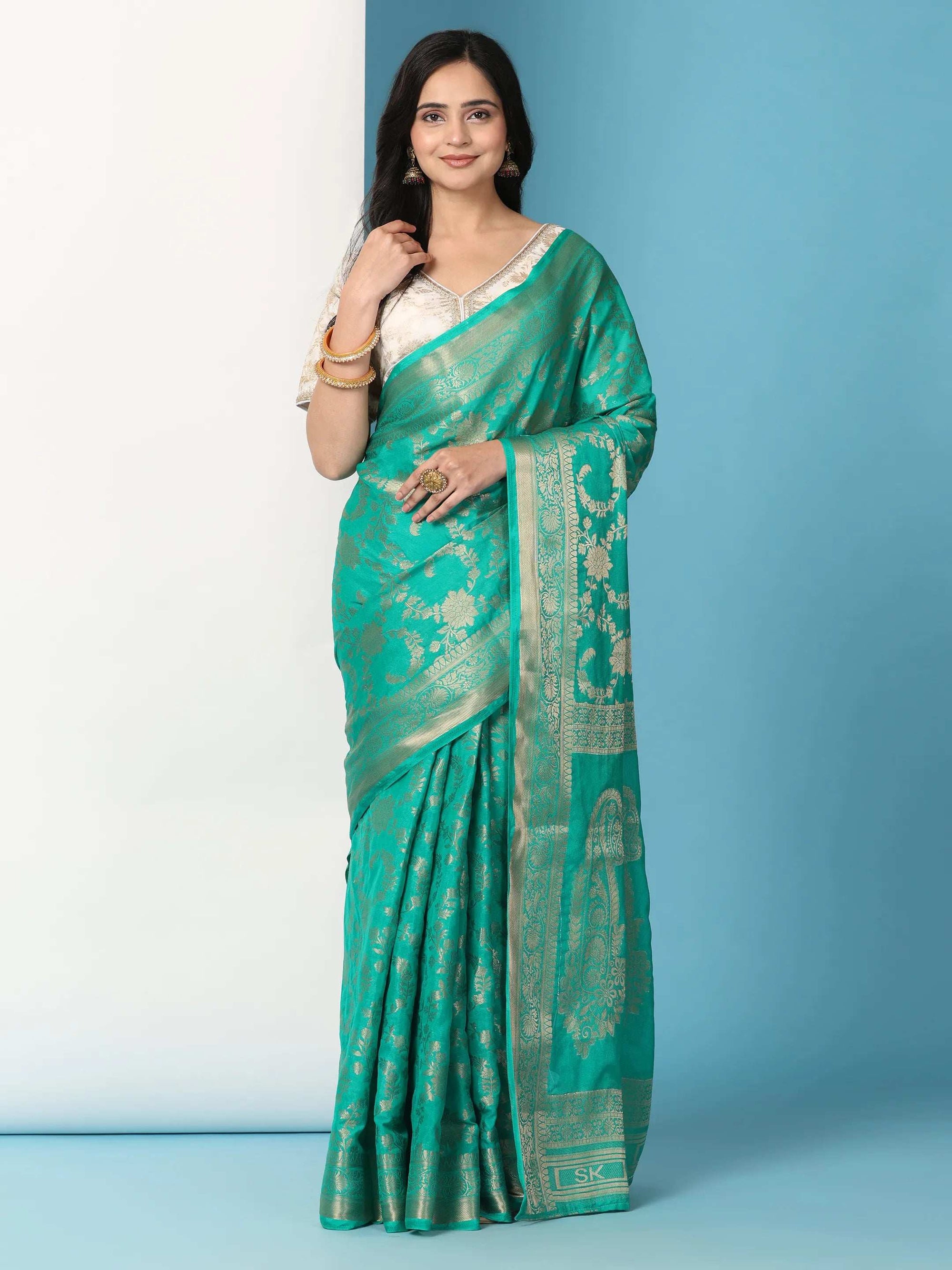 Ready to Wear Pure Banarasi Georgette Saree