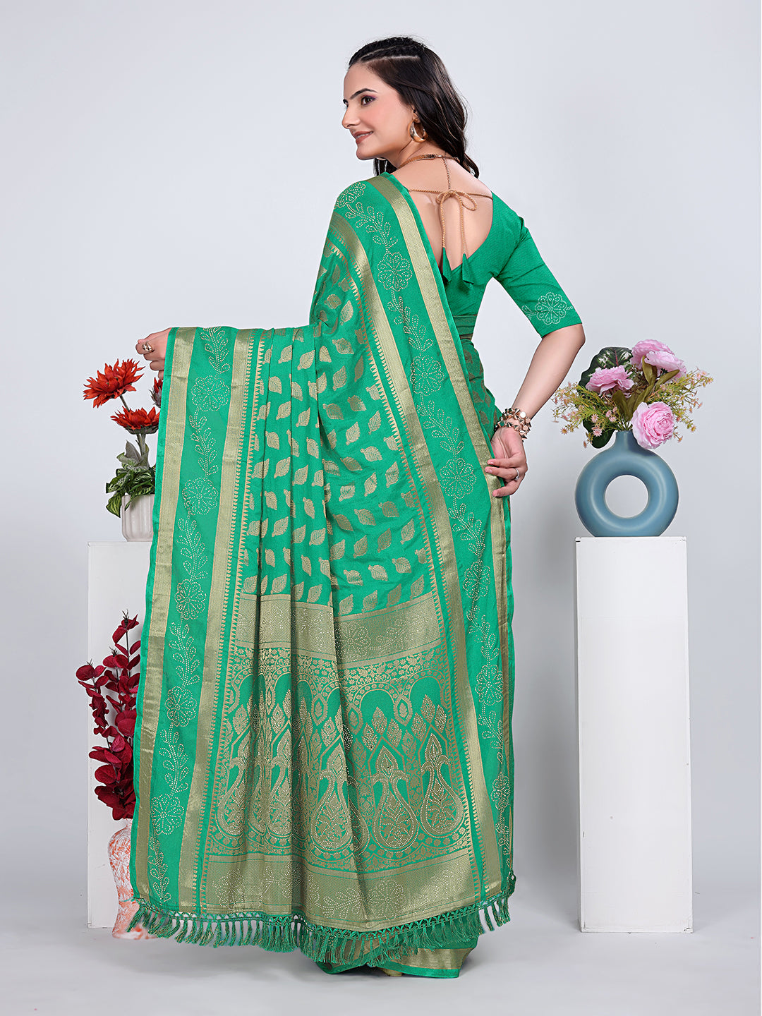 Banarasi Georgette Siroski Work Saree