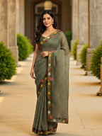 Cotton Silk Bandhani Printed Saree with Embroidery Work Border
