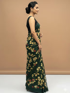 Vibrant Floral Print Georgette Ready to Wear Saree