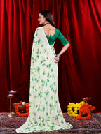 Women's Ready-to-wear Floral Printed Georgette Saree