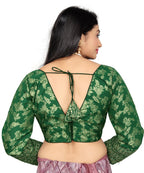 Pure Dola Silk Jacquard Embroidered Blouse