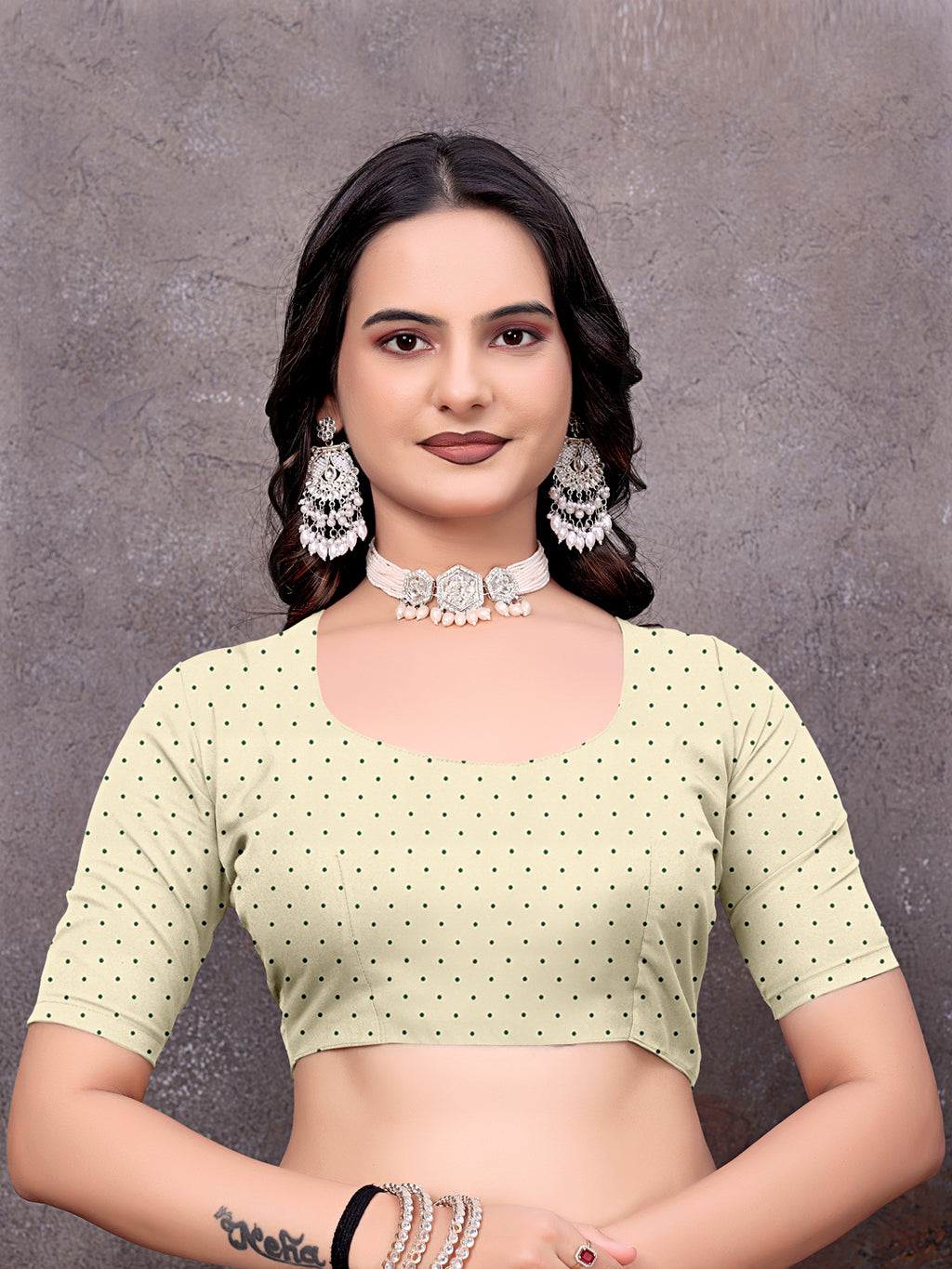Crepe Silk Casual Wear Cream Color  Saree