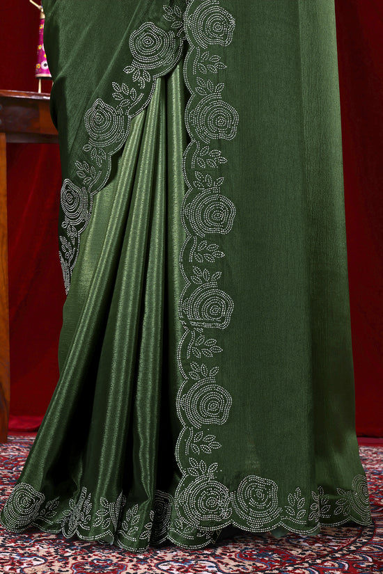 Chinon Shaded Saree with Siroski Diamond Work