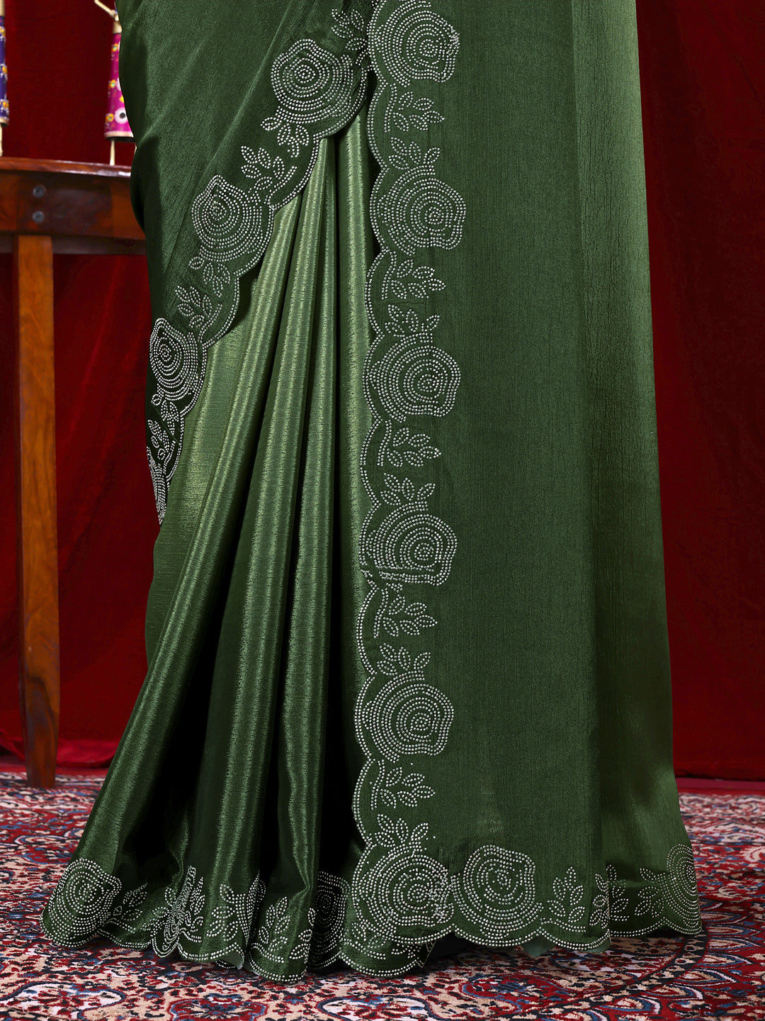 Chinon Shaded Saree with Siroski Diamond Work